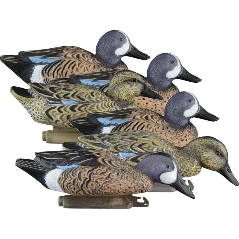 Higdon Standard Blue Winged Teal Duck Decoys - 6 Pack